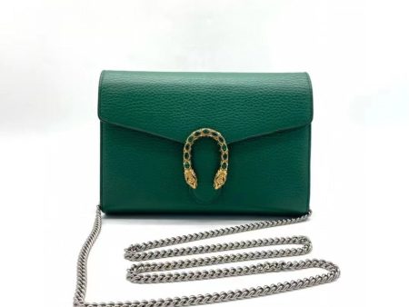 Gucci Dionysus Small Shoulder Bag Emerald Green Leather with Chain Strap Online now