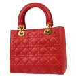 Christian Dior * Red Python Lady Dior Cannage Handbag Sale