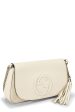 Gucci,  Beige Grained Leather Soho Chain Flap Crossbody, Gold Hot on Sale