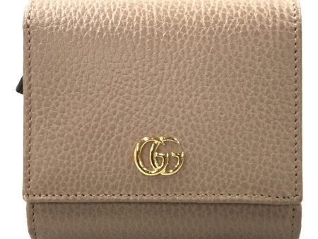 Gucci GG Marmont Beige Leather Clutch Wristlet Small Size For Sale