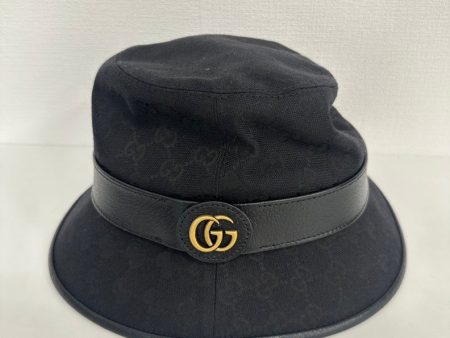 Gucci GG Marmont Black Bucket Hat Size M 58cm Hot on Sale