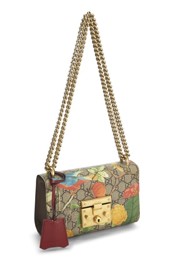 Gucci,  Multicolor GG Supreme Tian Canvas Padlock Shoulder Bag Small, Multi Online now