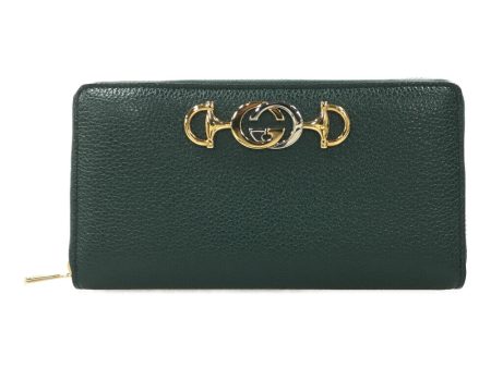 Gucci Dark Green Leather Clutch with Gold Hardware Discount