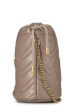 Gucci,  Beige Leather GG Marmont Chain Bucket Bag Small, Beige For Sale