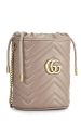 Gucci,  Beige Leather  GG  Marmont Chain Bucket Bag Small, Beige Online