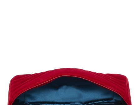 Gucci,  Red Velvet GG Marmont Shoulder Bag Mini, Red Online now