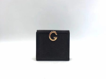 Gucci Black Short Wallet - Compact Bifold Wallet with Gold  G  Emblem Discount