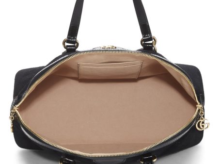 Gucci,  Black Suede Ophidia Dome Bag Medium, Black Supply