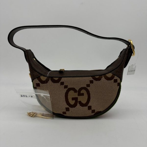 Gucci Canvas Leather Shoulder Bag - Brown and Beige Medium Size Supply