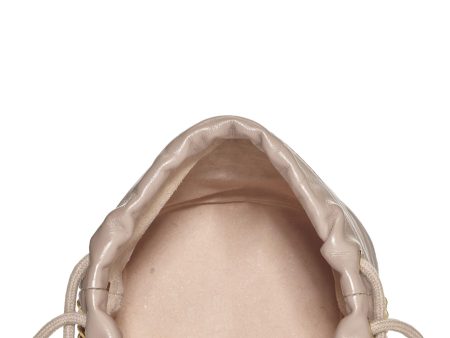 Gucci,  Beige Leather GG Marmont Chain Bucket Bag Small, Beige For Sale