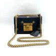 Gucci Padlock Black Leather Mini Shoulder Bag with Gold Chain Strap and Bee Star Embellishments Online