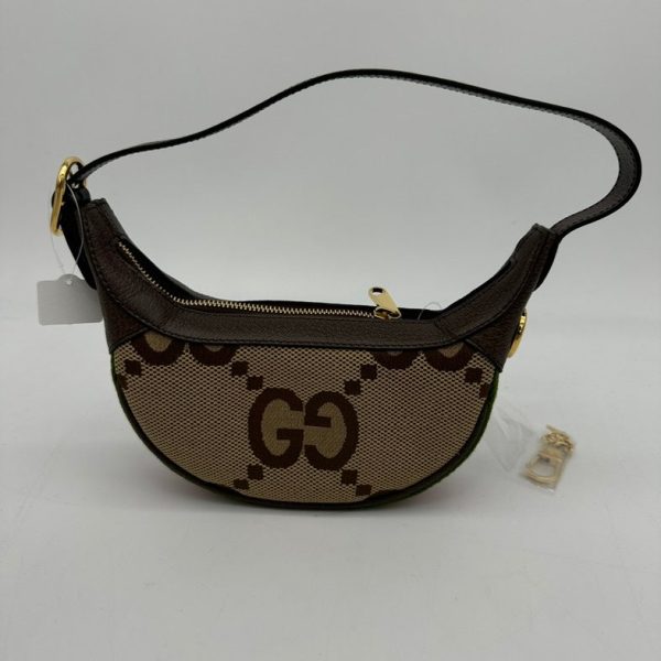 Gucci Canvas Leather Shoulder Bag - Brown and Beige Medium Size Supply