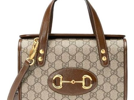 (WMNS) Gucci Canvas Horsebit 1955 Old Flower Logo Single-Shoulder Bag Mini Brown 645453-92TCG-8563 For Sale