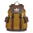 Gucci x adidas Logo backpack schoolbag Brown Yellow 22 495563-UVSHT-7269 For Sale