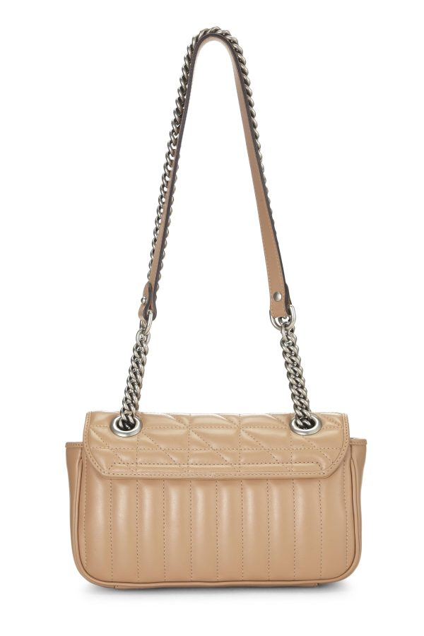 Gucci,  Beige Leather GG Marmont Shoulder Bag, Beige Discount