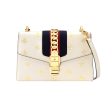 Gucci Sylvie Bee Star Ivory Leather Shoulder Bag Hot on Sale