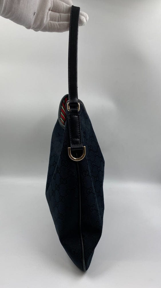 Gucci Vintage Canvas Hobo Tote Fashion