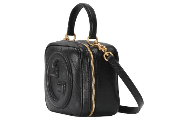 (WMNS) Gucci Blondie Top Handle Bag  Black  744434-1IV0G-1000 Online Hot Sale