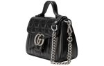 (WMNS) Gucci GG Marmont Mini Top Handle Bag  Black  583571-UM8AN-1000 For Sale