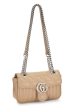 Gucci,  Beige Leather GG Marmont Shoulder Bag, Beige Discount