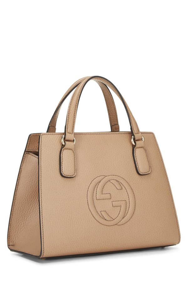 Gucci,  Beige Grained Leather Soho Handbag, Beige Cheap