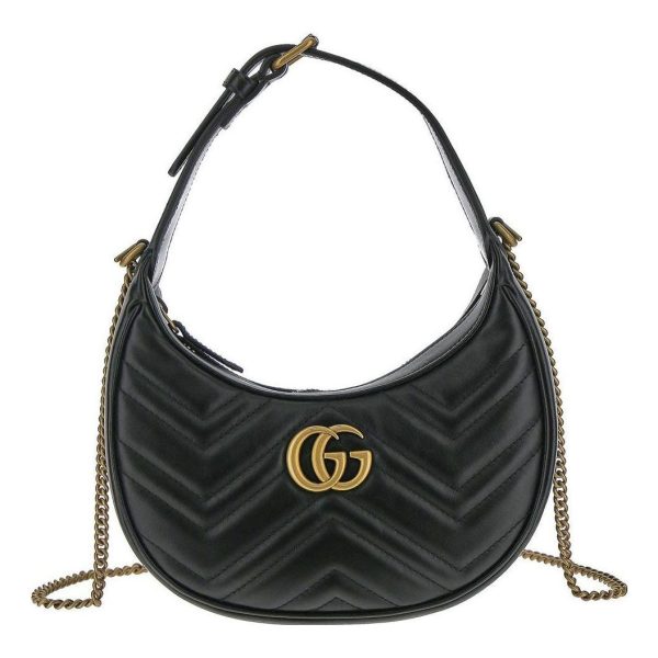 (WMNS) Gucci GG Marmont Half-Moon-Shaped Mini Bag  Nero  699514-DTDHT-1000 Hot on Sale