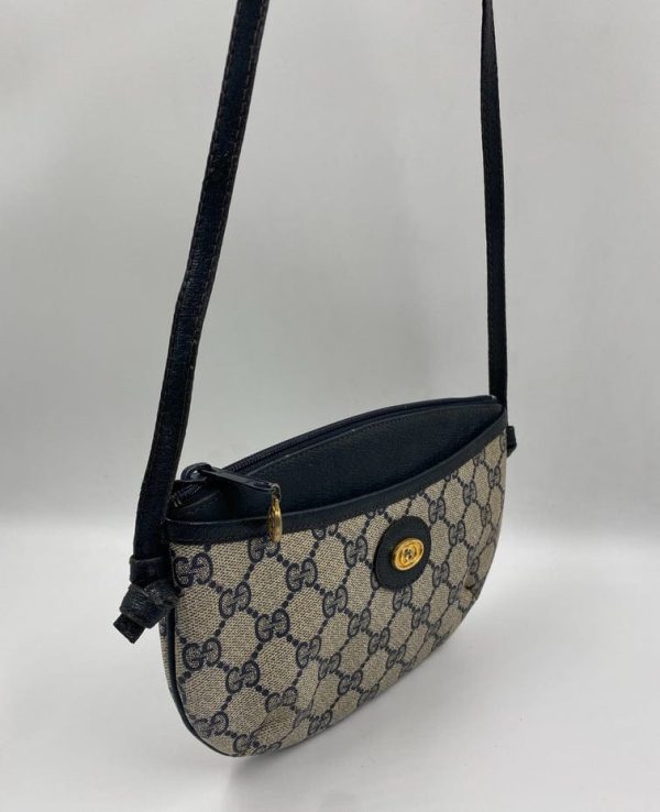 Vintage Gucci Canvas Crossbody Bag Hot on Sale