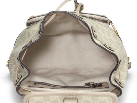 Gucci,  Beige GG Supreme Canvas Interlocking GG Backpack, Beige Online