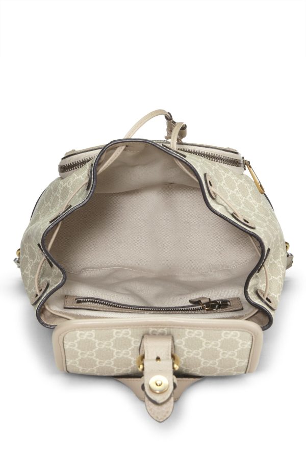 Gucci,  Beige GG Supreme Canvas Interlocking GG Backpack, Beige Online