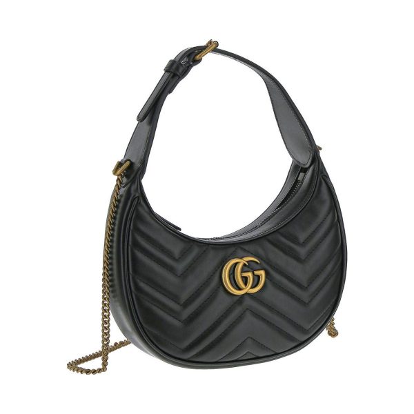 (WMNS) Gucci GG Marmont Half-Moon-Shaped Mini Bag  Nero  699514-DTDHT-1000 Hot on Sale