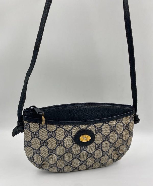 Vintage Gucci Canvas Crossbody Bag Hot on Sale