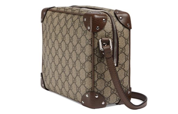 Gucci Leather Detail Shoulder Bag  Beige Ebony  626363-92TDN-8358 on Sale