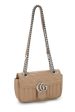 Gucci,  Beige Leather Marmont Matelassé Shoulder Bag, Brown Online Sale