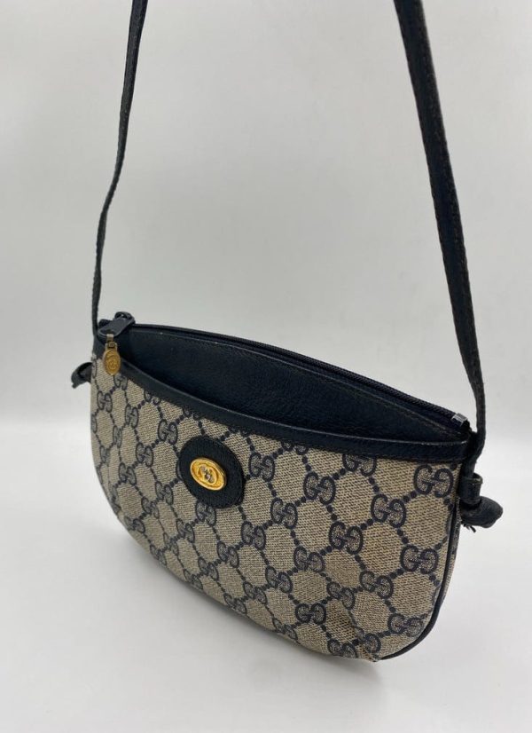 Vintage Gucci Canvas Crossbody Bag Hot on Sale