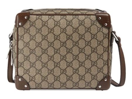 Gucci Leather Detail Shoulder Bag  Beige Ebony  626363-92TDN-8358 on Sale