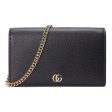 (WMNS) Gucci Marmont Leather Mini Chain Bag  Black Gold  497985-CAO0G-1000 Hot on Sale