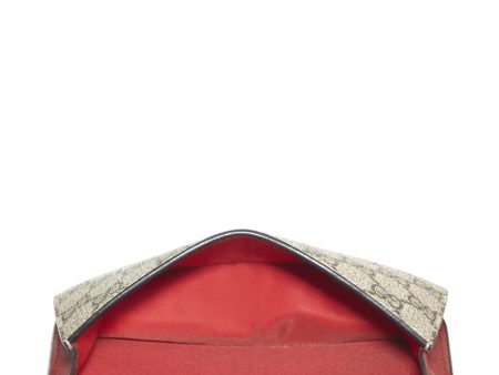 Gucci,  Red Original GG Supreme Canvas Cherry Convertible Clutch Mini, Red Online Hot Sale