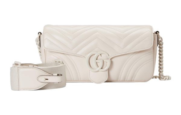 (WMNS) Gucci GG Marmont Matelasse Shoulder Bag  White  734814-DAAAI-9022 Online Hot Sale