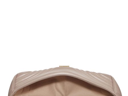 Gucci,  Beige Leather GG Marmont Shoulder Bag Small, Pink For Discount