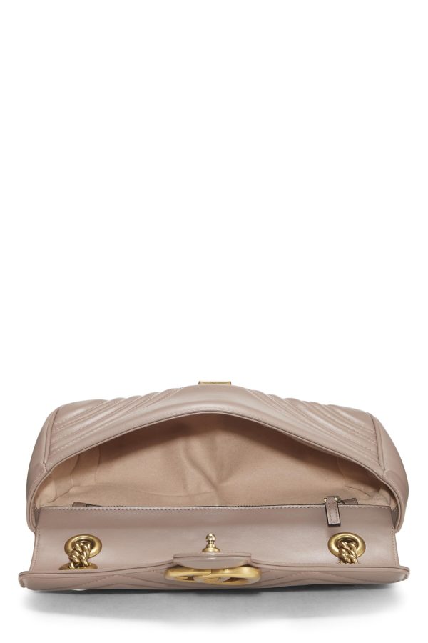 Gucci,  Beige Leather GG Marmont Shoulder Bag Small, Pink For Discount