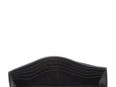 Gucci,  Black GG Marmont Leather Long Wallet, Black Hot on Sale