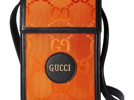 Gucci Off The Grid Leather Shoulder Messenger Bag  Orange Black  625599-H9HAN-7560 Discount