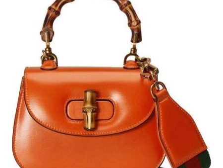 (WMNS) Gucci Bamboo 1947 Mini Top Handle Bag  Orange  686864-10ODT-7768 on Sale