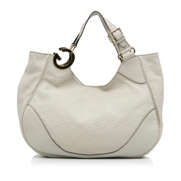 White Gucci Large Guccissima Charlotte Tote Online now