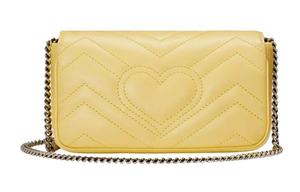 (WMNS) Gucci Marmont Mini-Sized Single-Shoulder Bag Yellow 476433-DTDCP-7412 Online Sale