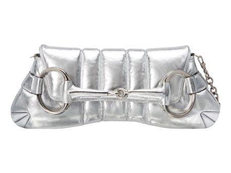 (WMNS) Gucci Horsebit Chain Medium Shoulder Bag  Silver  764255-AACY5-8106 For Sale