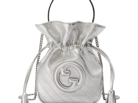 (WMNS) Gucci Blondie Mini Bucket Bag  Silver Leather  760313-AACT3-8106 Online