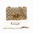 Gucci Bee Padlock Bag Beige Black Monogram Small Supply