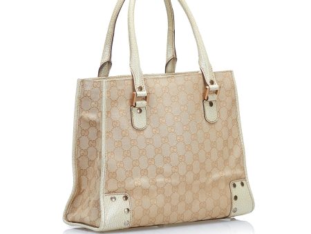 Beige Gucci GG Canvas Tote Bag Online Sale