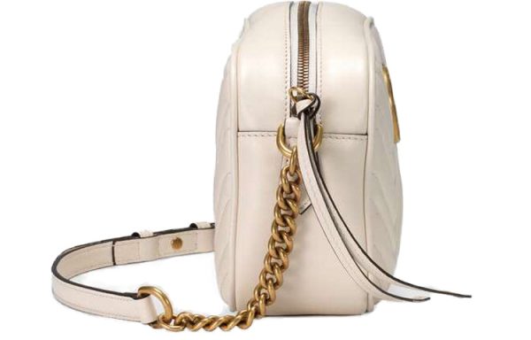 (WMNS) Gucci GG Marmont Small Shoulder Bag  White  447632-DTD1T-9022 on Sale